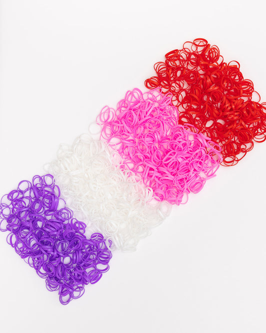 "Sweetheart Set" Plastic Elastics