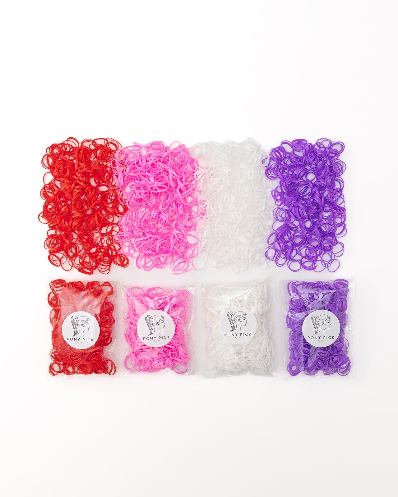 "Sweetheart Set" Plastic Elastics