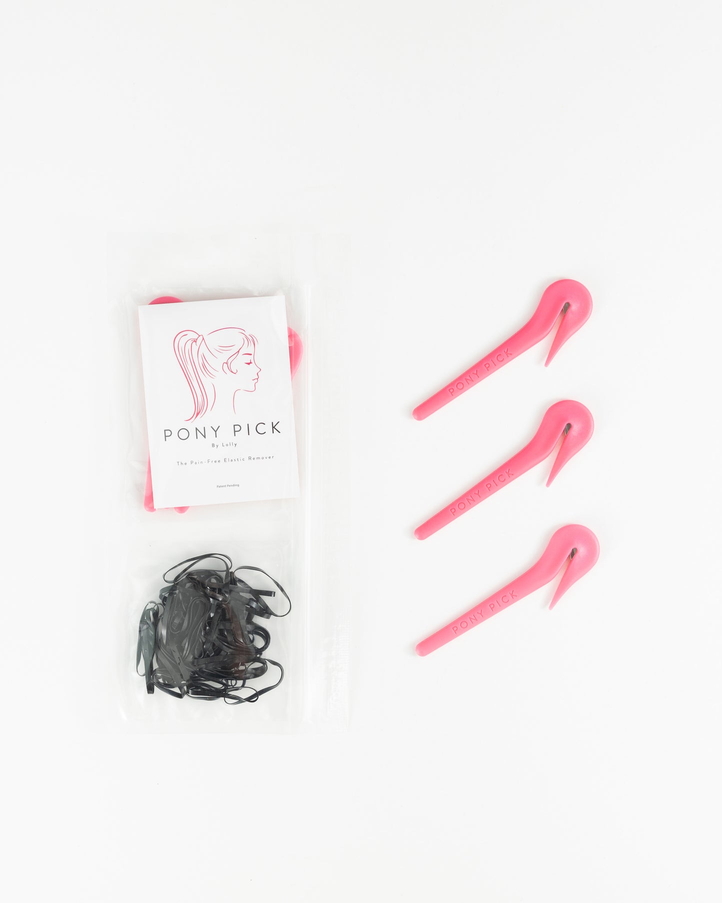 The Pony Pick + Black Elastics