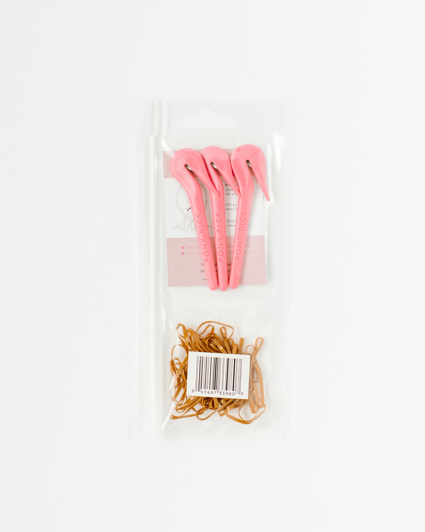 The Pony Pick + Light Brown Elastics