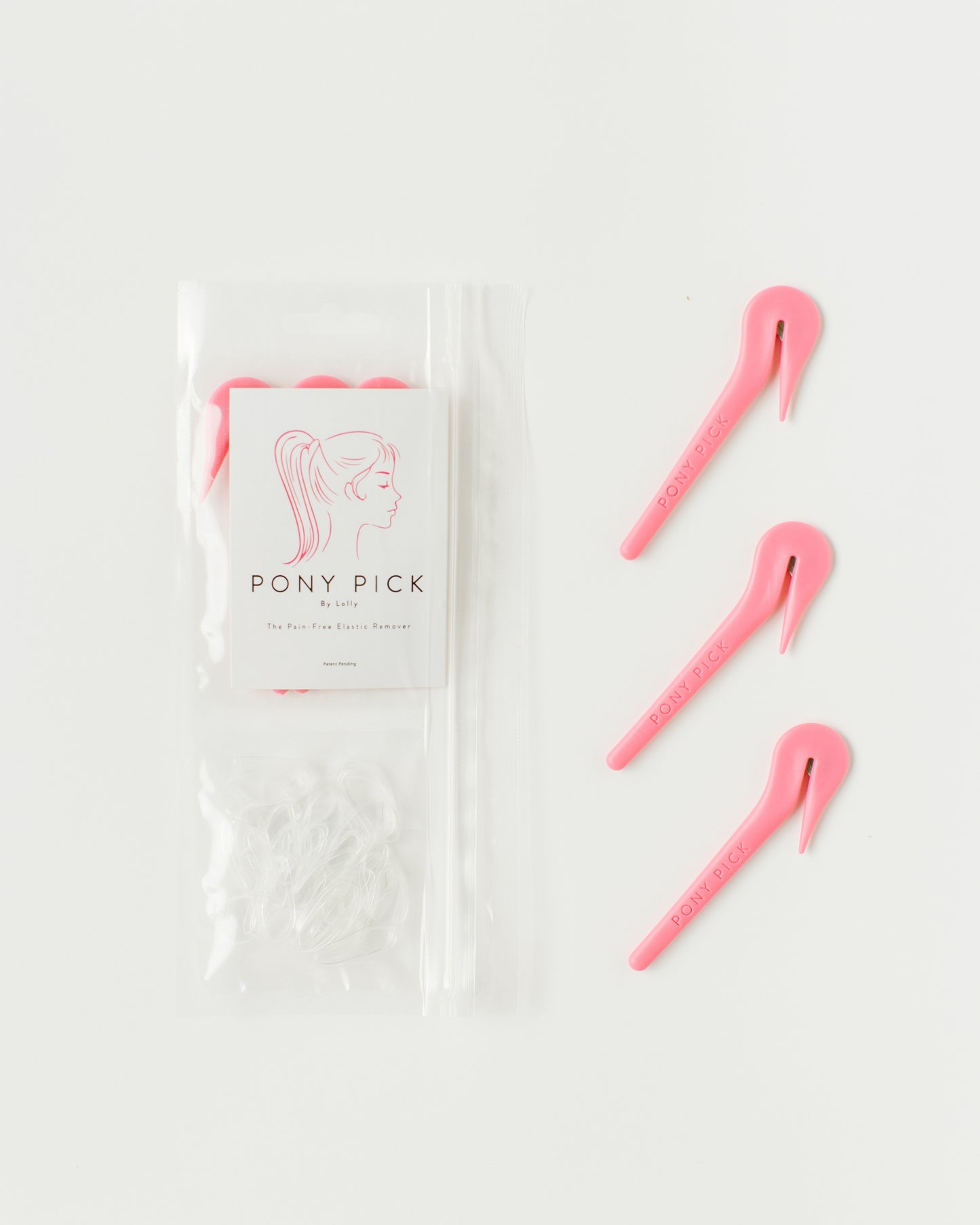 The Pony Pick + Clear Elastics